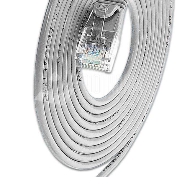 SLIM CAT6 Patchcords ROUND design - UTP unshielded - grey
