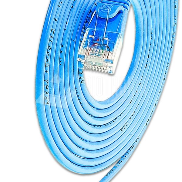 SLIM CAT6 Patchcords ROUND design - UTP unshielded - blue