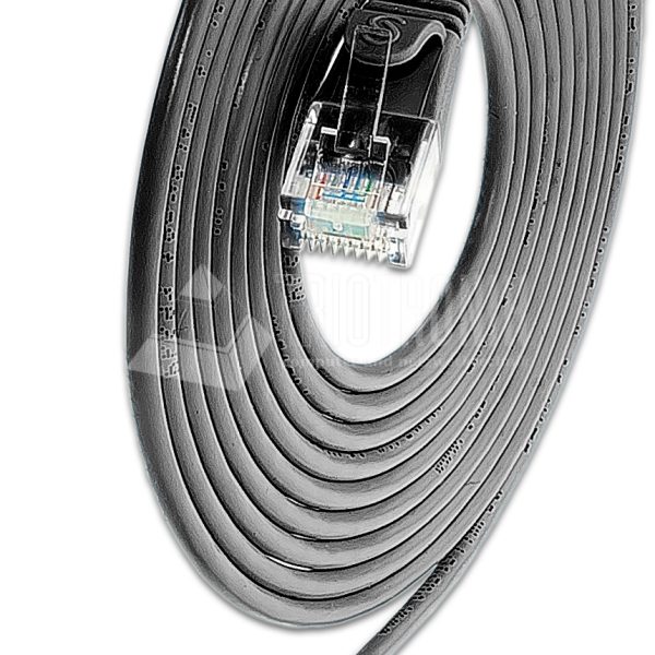 SLIM CAT6 Patchcords ROUND design - UTP unshielded - black