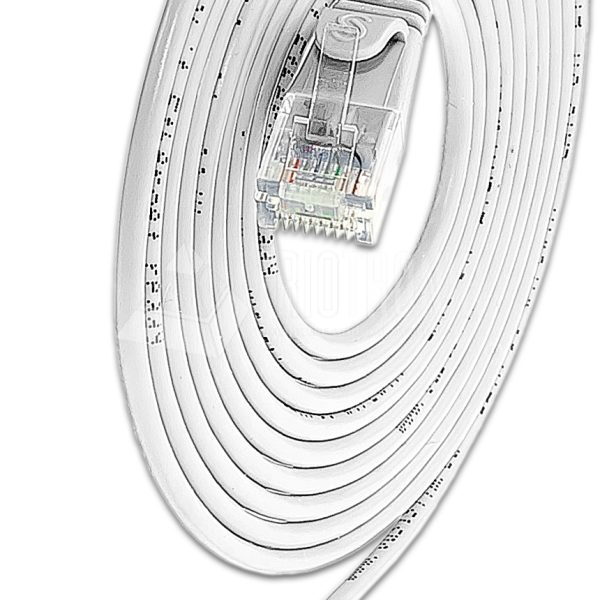 SLIM CAT6 Patchcords ROUND design - UTP unshielded - white
